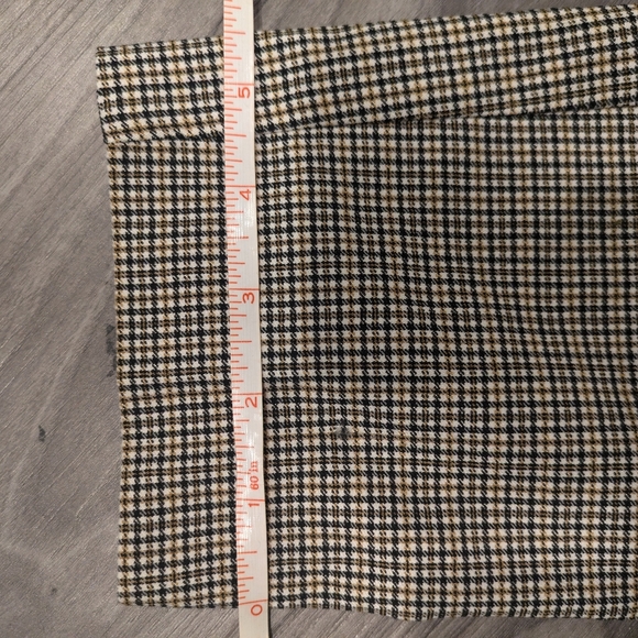 NWT Carolina Belle women's slim trousers, black & tan plaid, size 6 - Picture 15 of 15